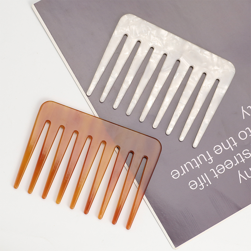 Small Square High Teeth Acetate Comb