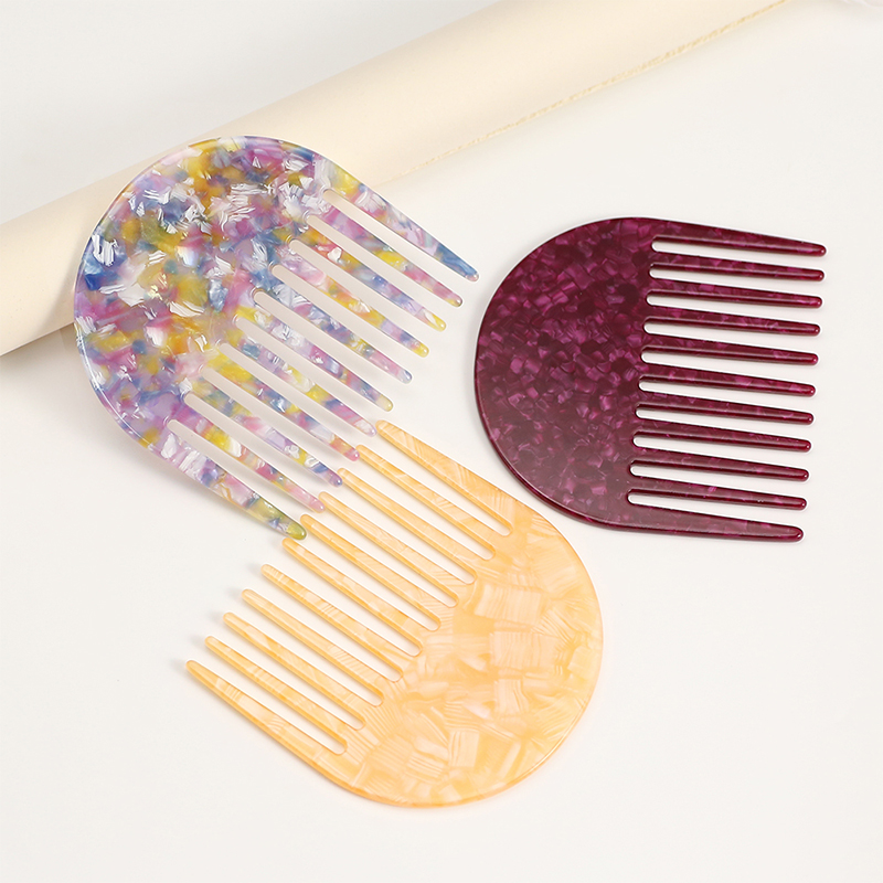 Round Long Teeth Acetate Comb