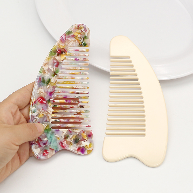 Asymmetric Heart Shape Acetate Comb