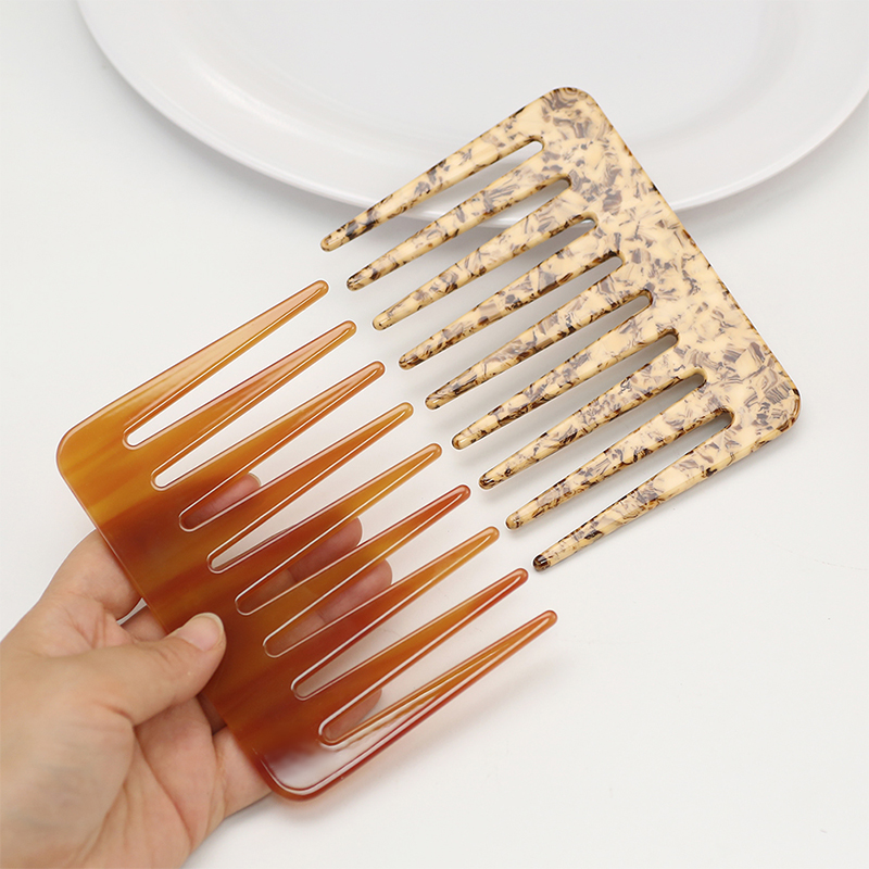 Small Square High Teeth Acetate Comb
