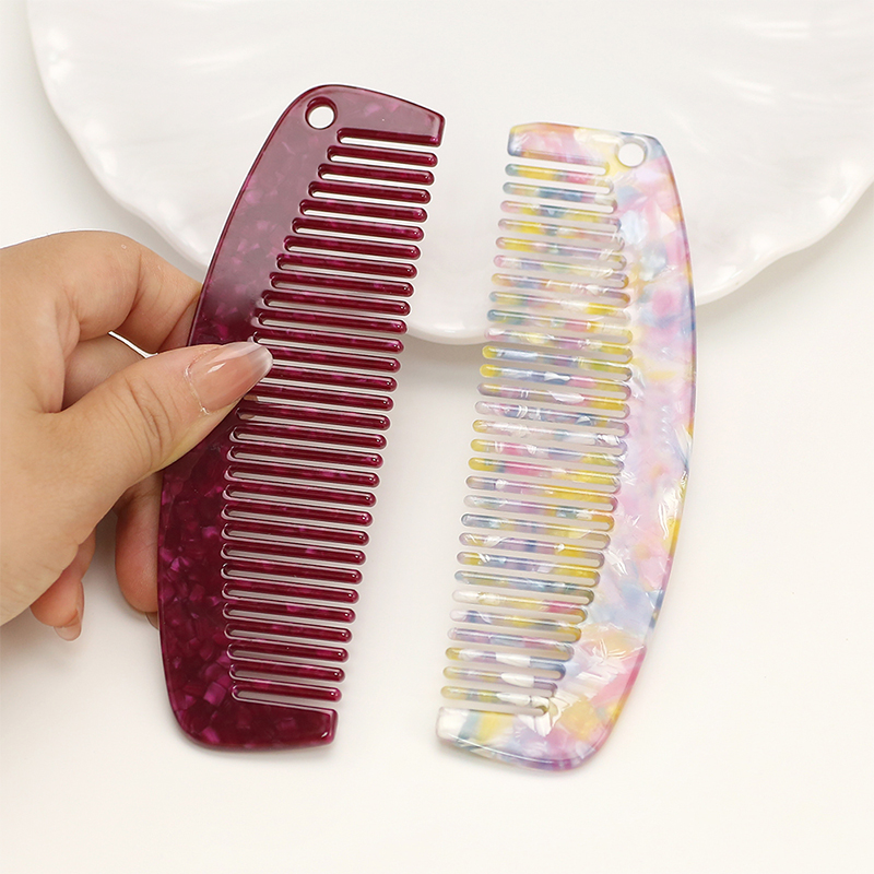 Curved Surface Acetate Comb With Holes