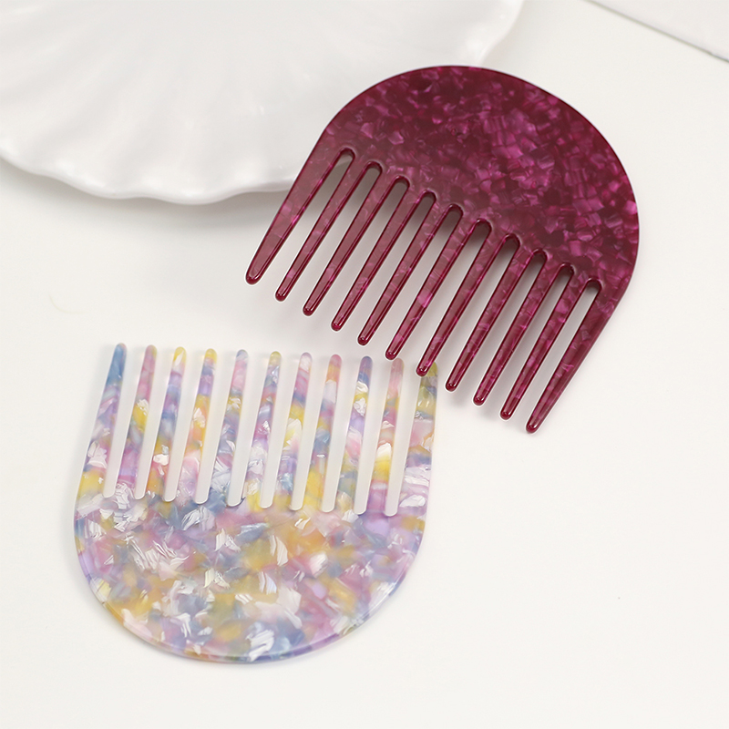 Round Long Teeth Acetate Comb
