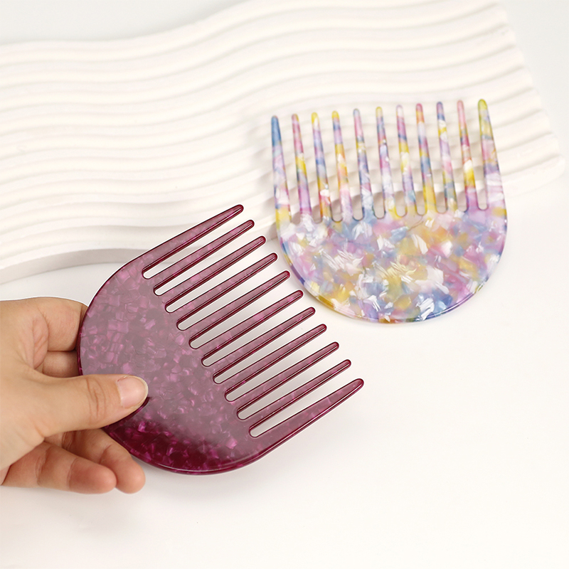 Round Long Teeth Acetate Comb