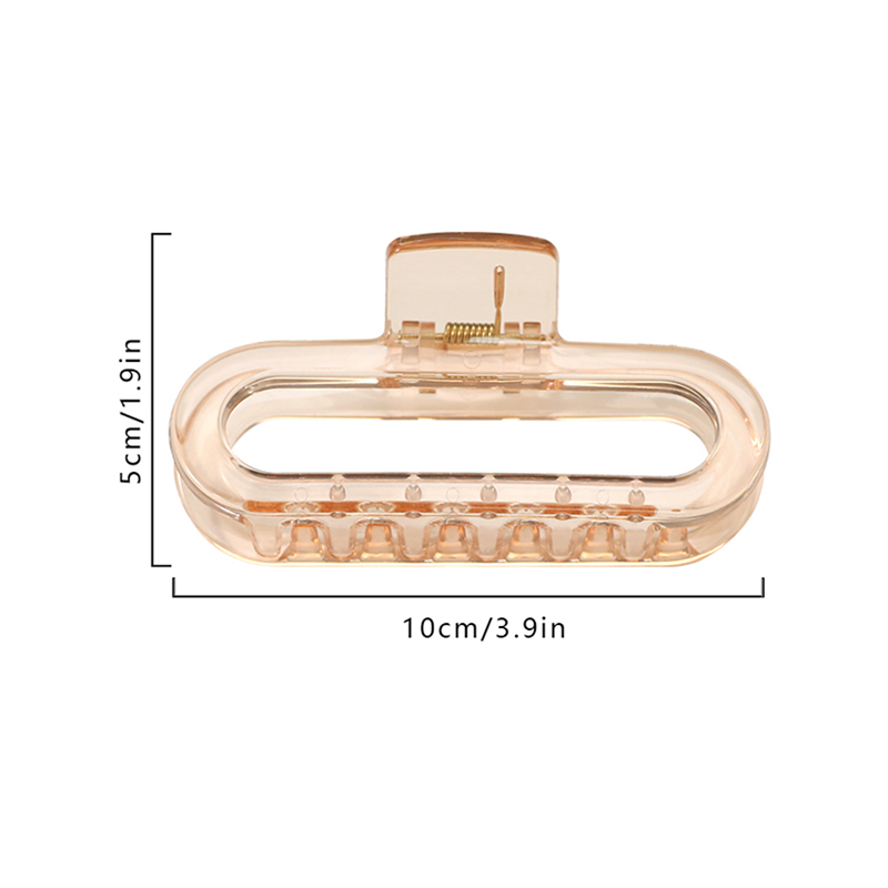Oval Injected Plastic Hair Claw Clip