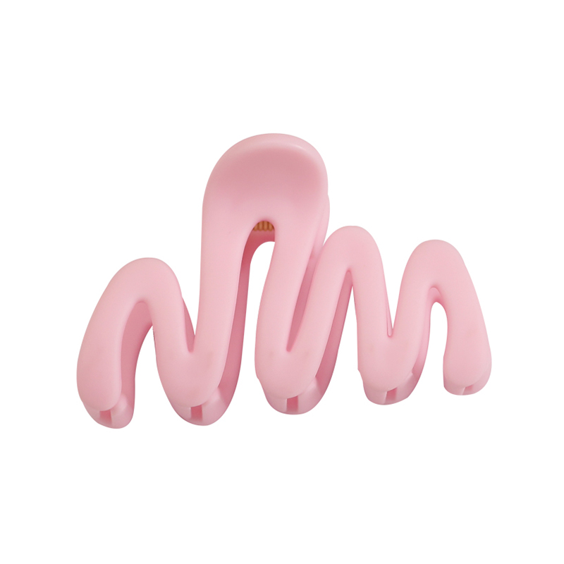 Curve Frosting Injected Plastic Hair Claw Clip