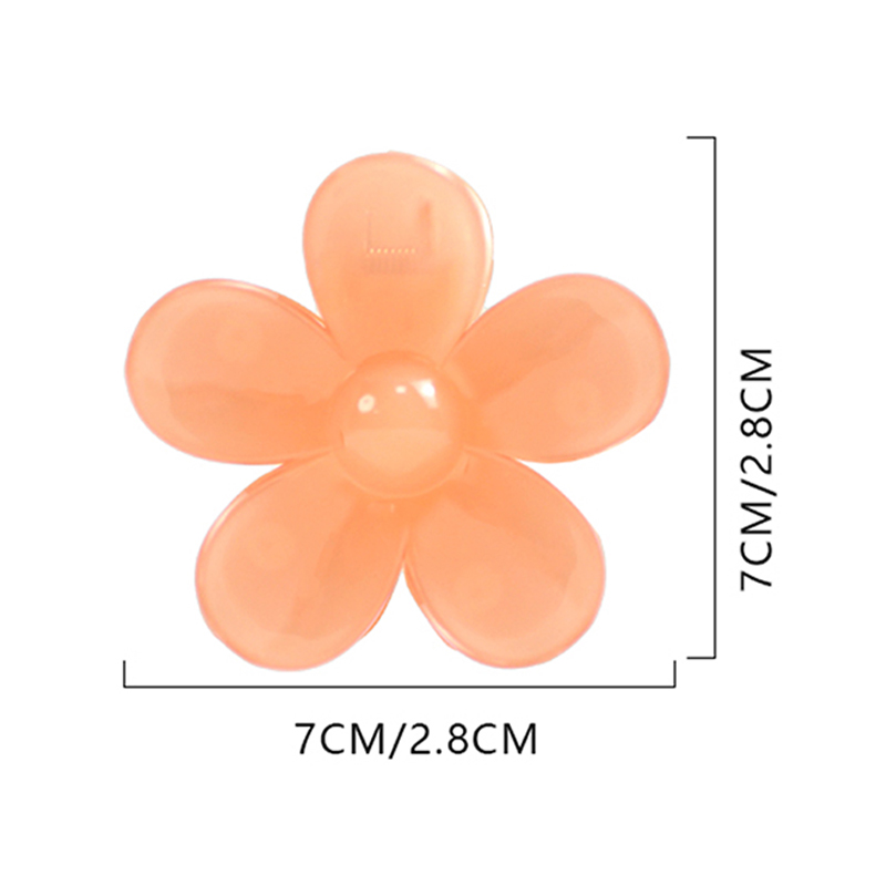 Five-Petal Flower Injected Plastic Hair Claw Clip
