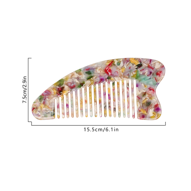 Asymmetric Heart Shape Acetate Comb