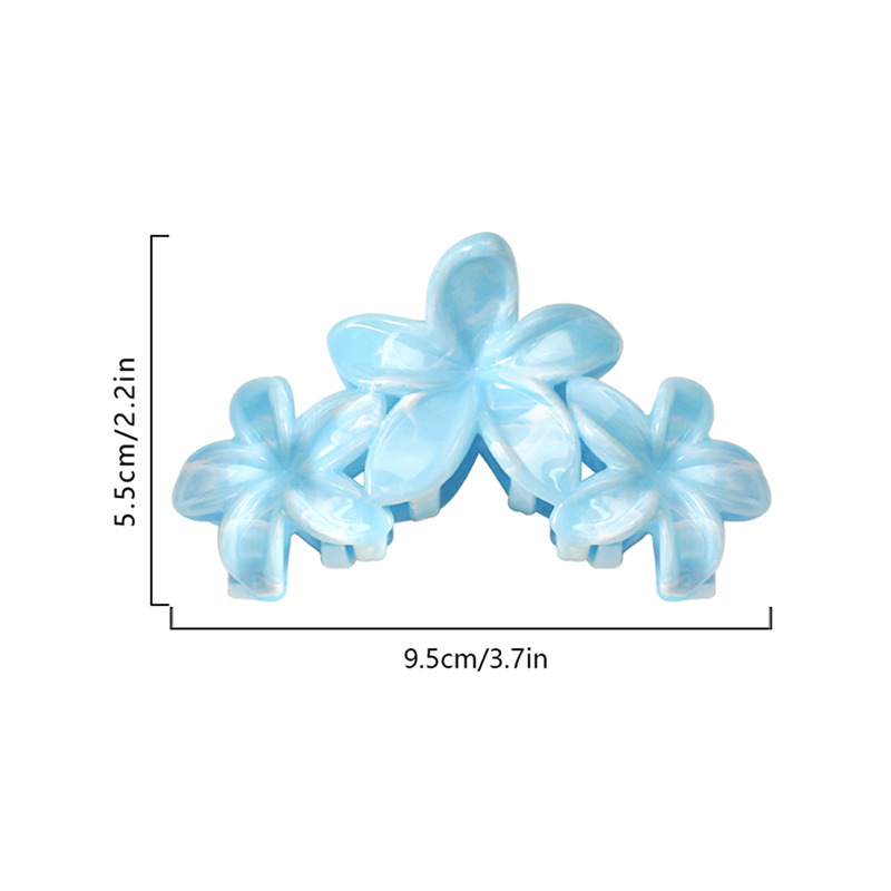 Three Flowers Injected Plastic Hair Claw Clip
