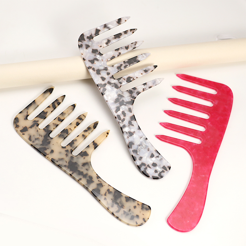 Large Wide Teeth Acetate Comb