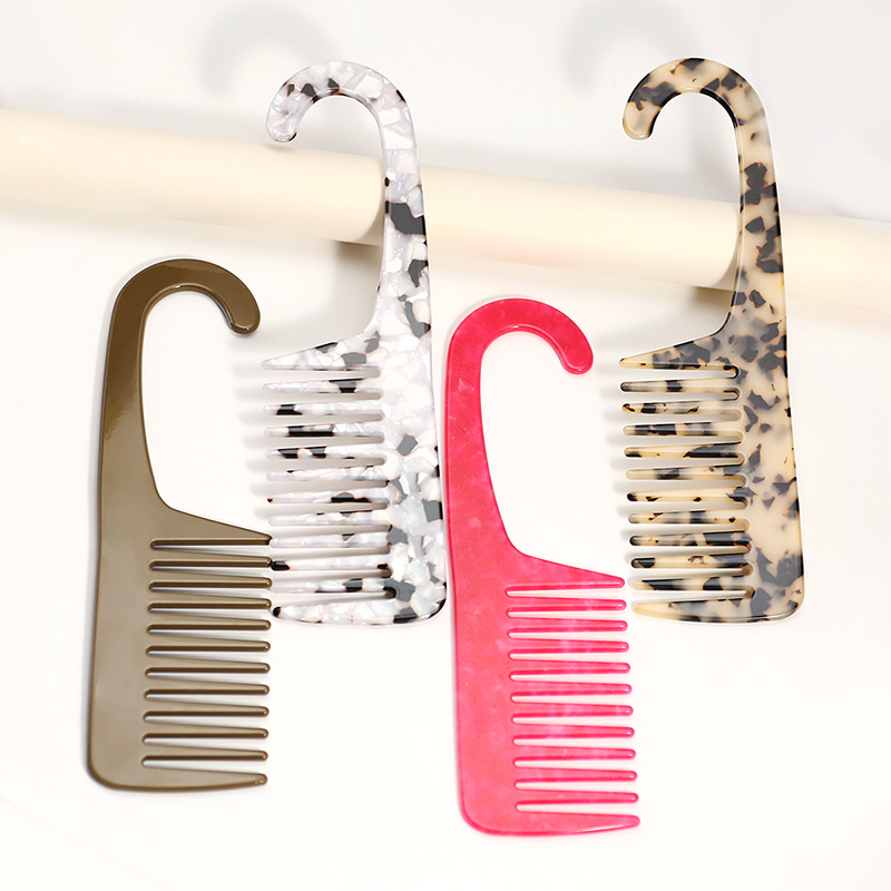 Hook Handle Acetate Comb