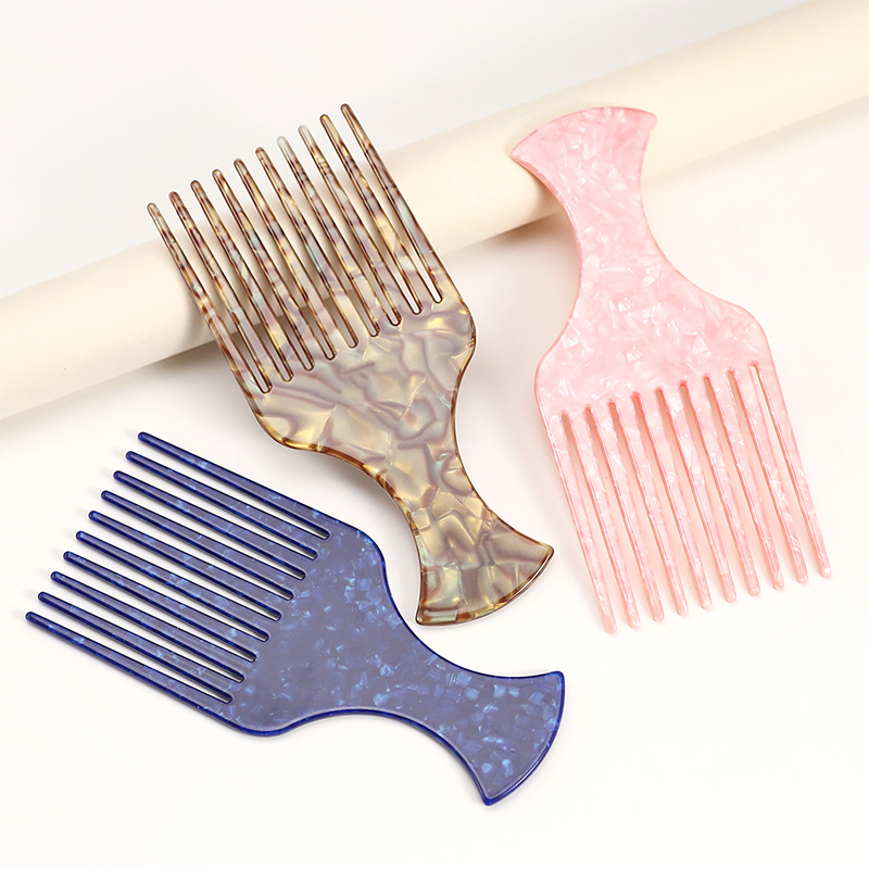 Arc Handle Acetate Comb