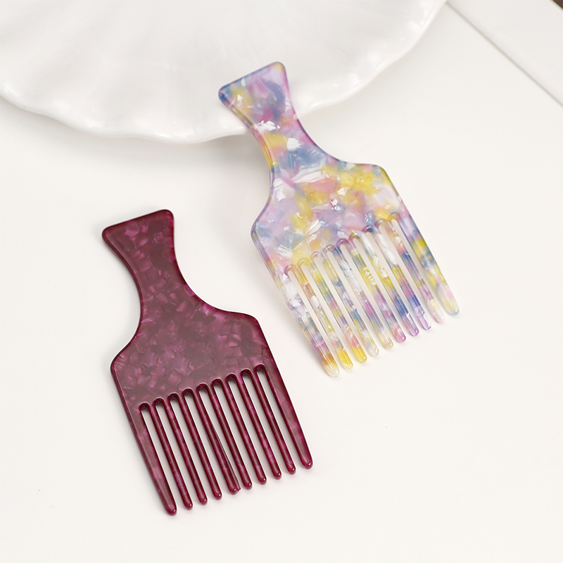 Compact Acetate Comb With Handle