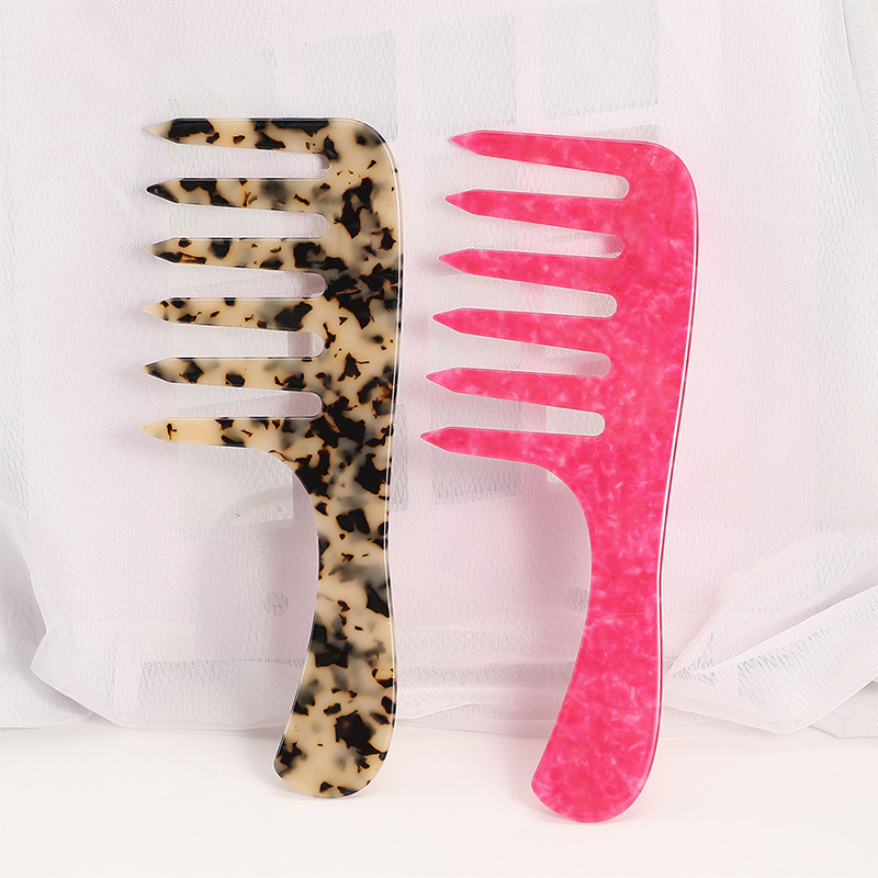 Large Wide Teeth Acetate Comb