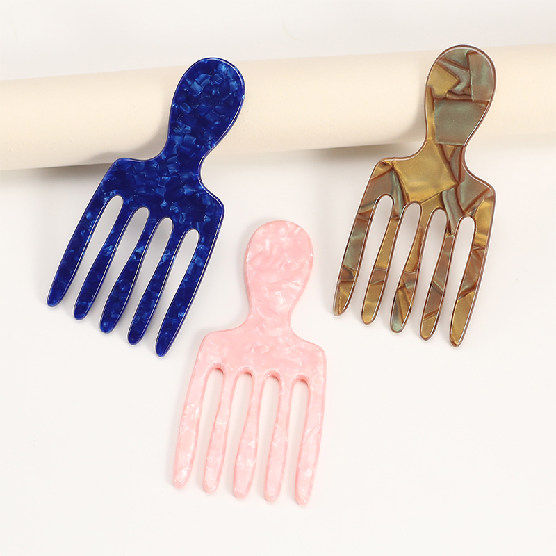 Short Fork Style Acetate Comb