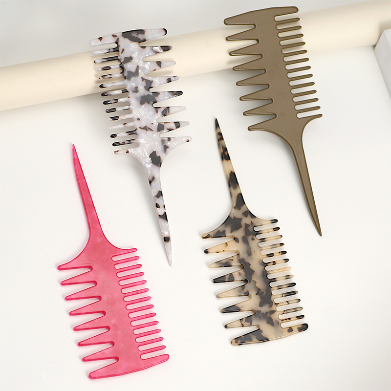 Slim Handle Double End Acetate Comb