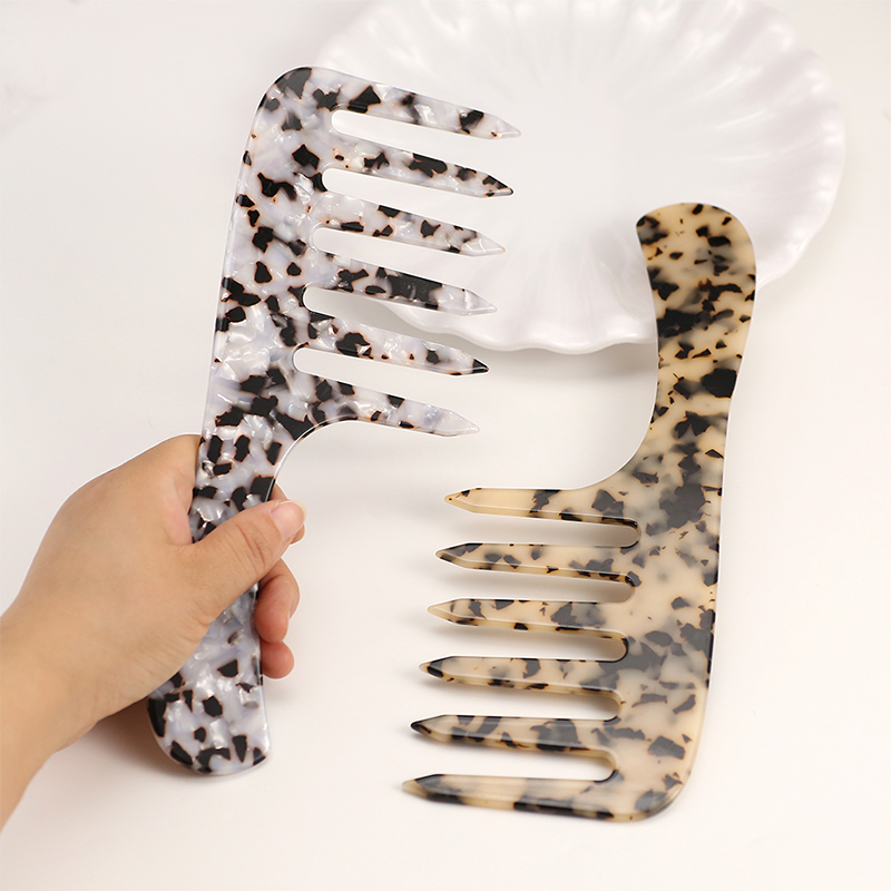 Large Wide Teeth Acetate Comb