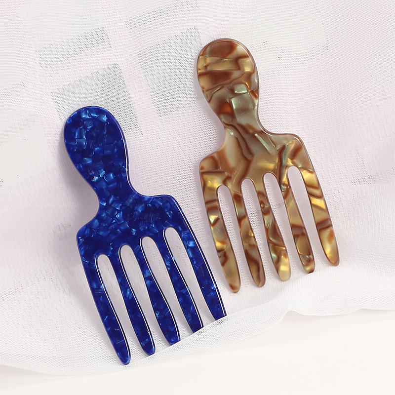 Short Fork Style Acetate Comb