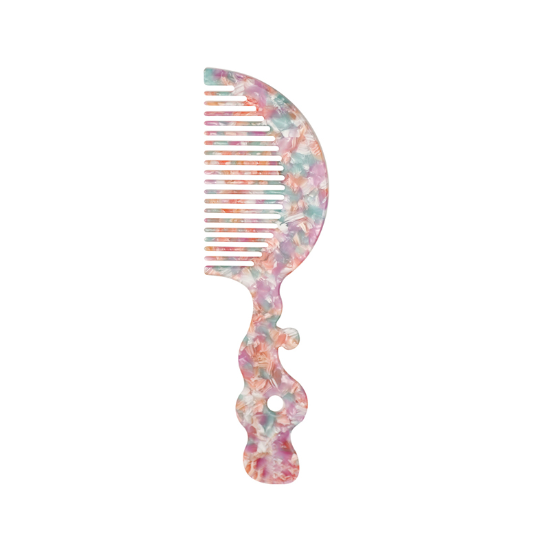 Irregular Handle Acetate Comb