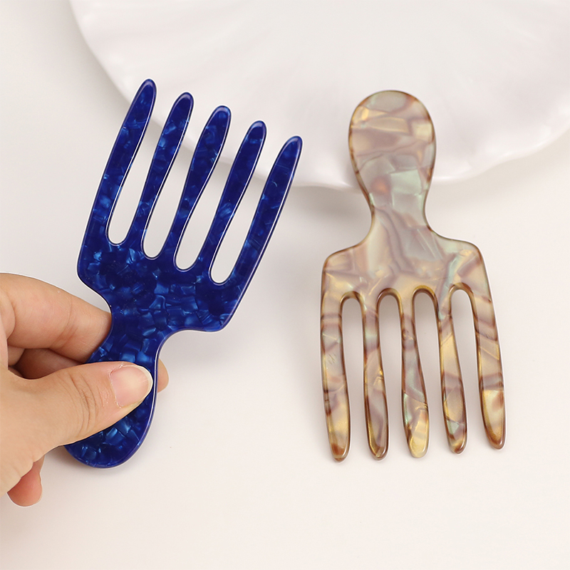 Short Fork Style Acetate Comb