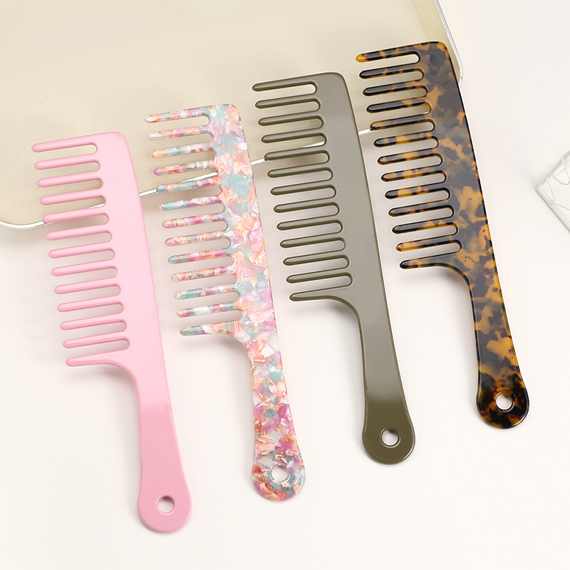 Simple Shape Acetate Comb With Holes