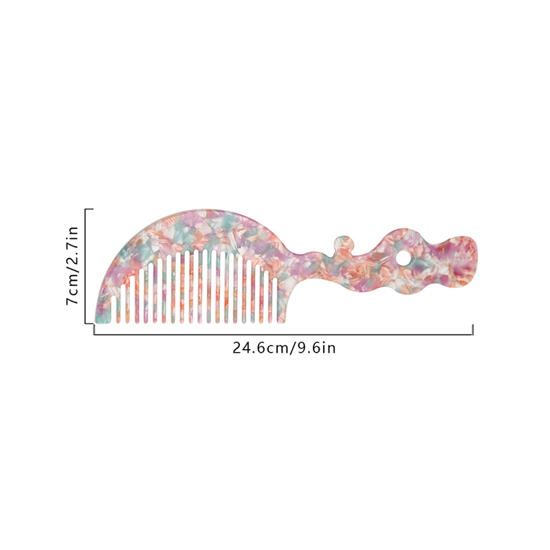 Irregular Handle Acetate Comb
