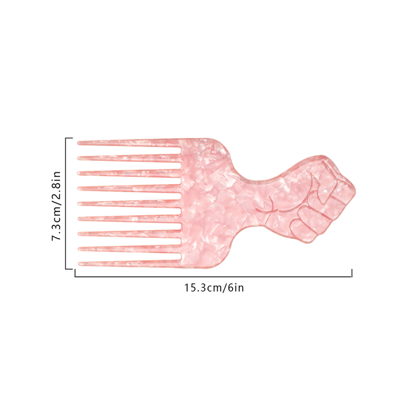 Fist Shaped Handle Acetate Comb