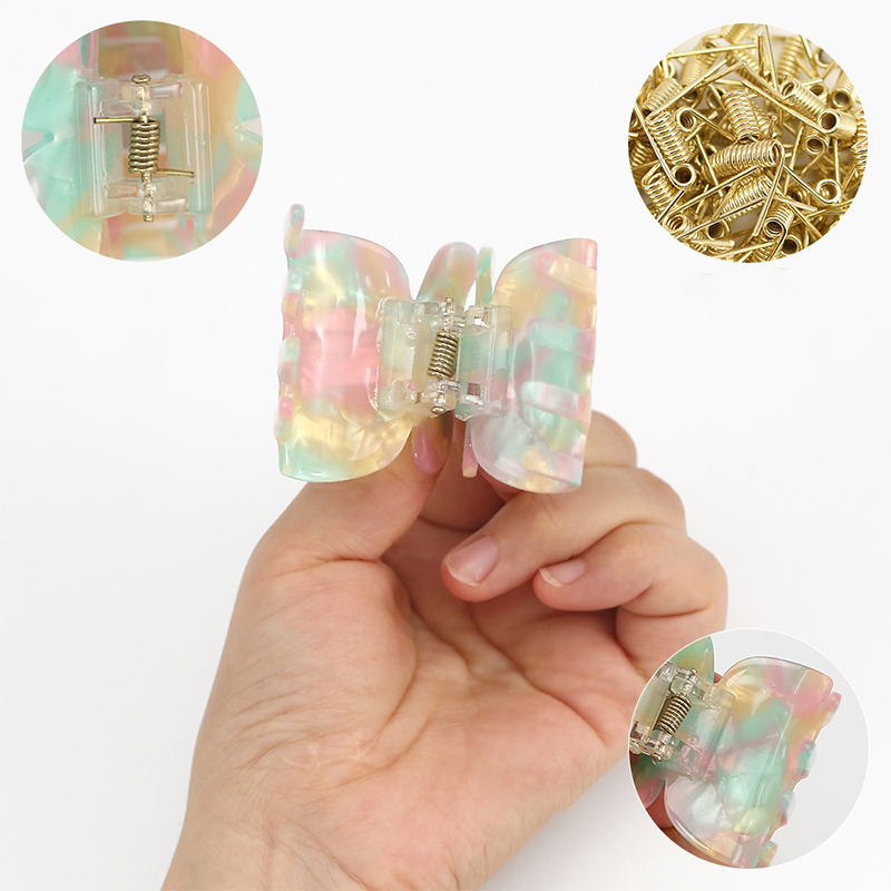 Colorful Butterfly Appearance Acetate Hair Claw Clip