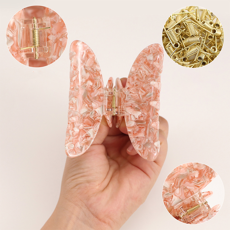 Fan-Shaped Butterfly Acetate Hair Claw Clip