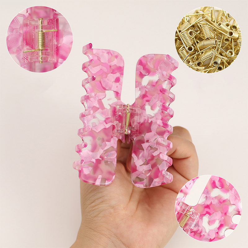 Rectangle Acetate Hair Claw Clip With Rounded Edges