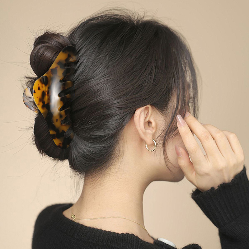 Helical Tooth Shape Acetate Hair Claw Clip