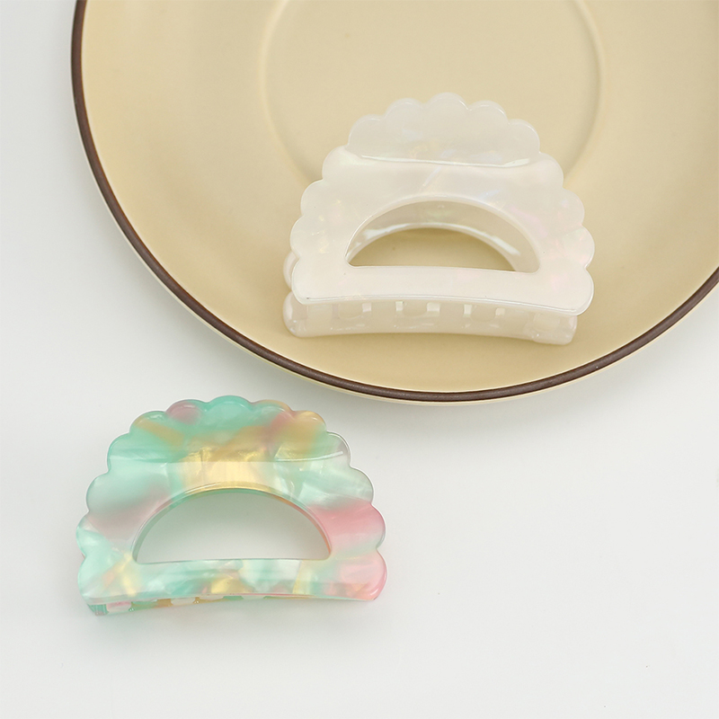 Semicircle Cloud Shape Acetate Hair Claw Clip