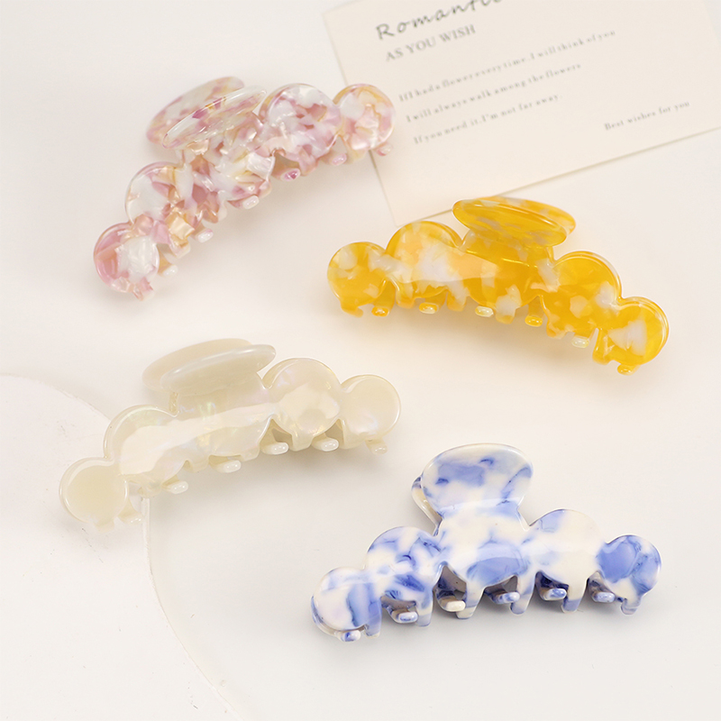 Continuous Round Acetate Hair Claw Clip