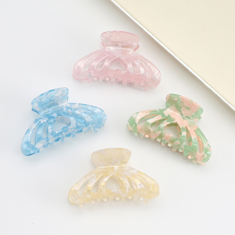 Heart Shaped Frame Acetate Hair Claw Clip