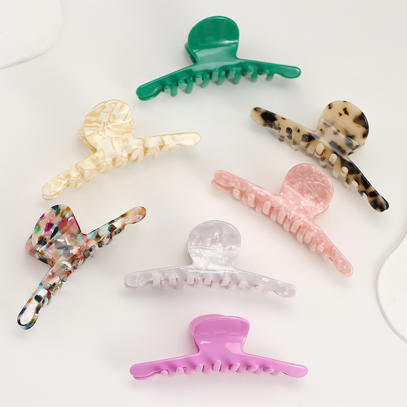 Large Straight Strip Acetate Hair Claw Clip