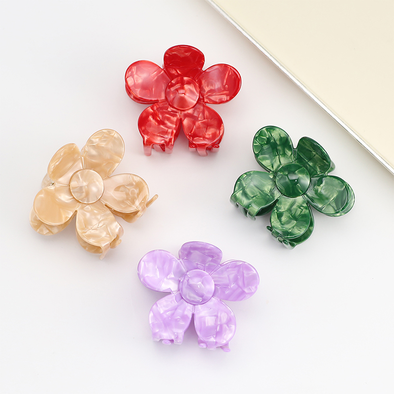 Flower Shape Acetate Hair Claw Clip