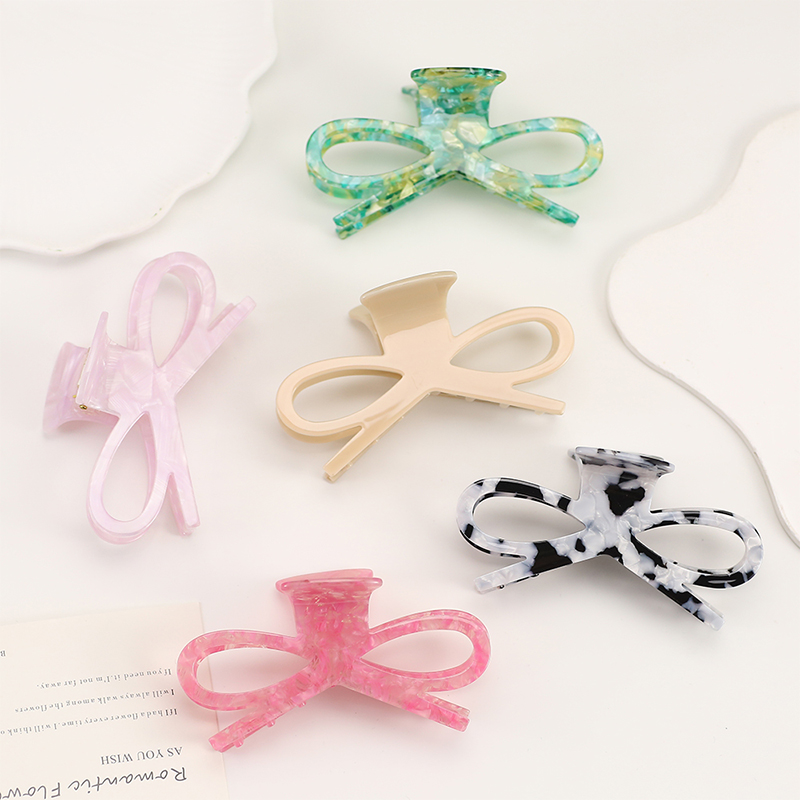Decorative Bow Acetate Hair Claw Clip