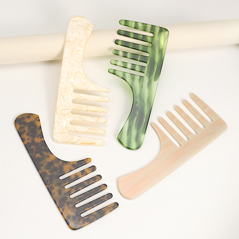Square Acetate Comb With Handle