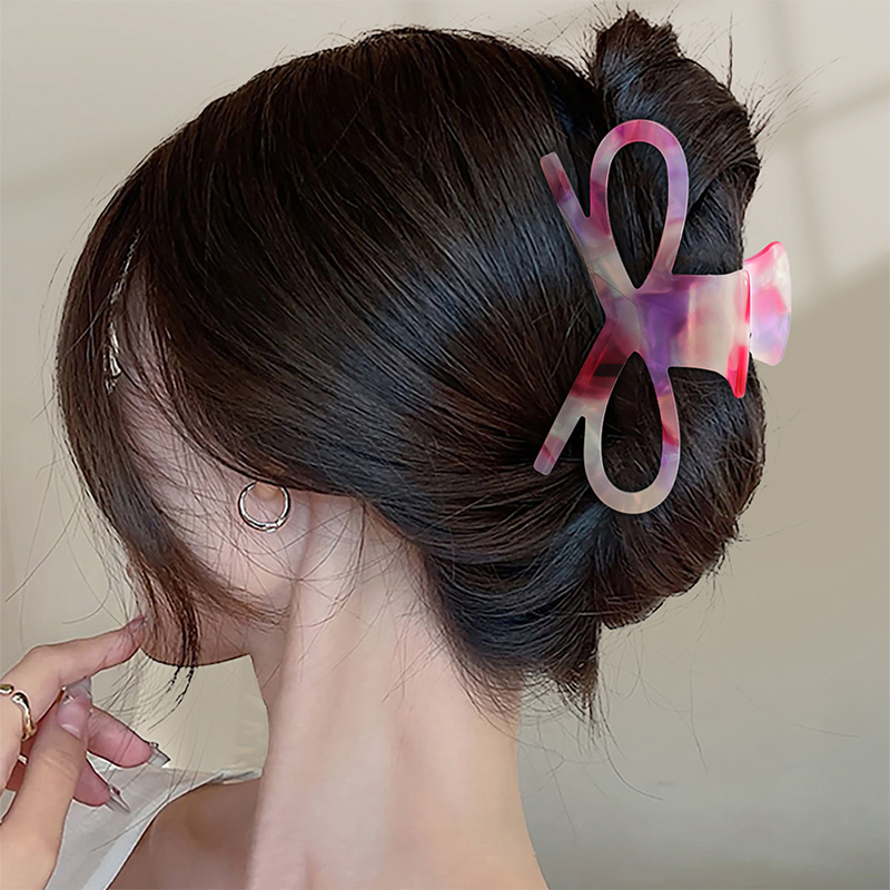 Rosette Shape Acetate Hair Claw Clip