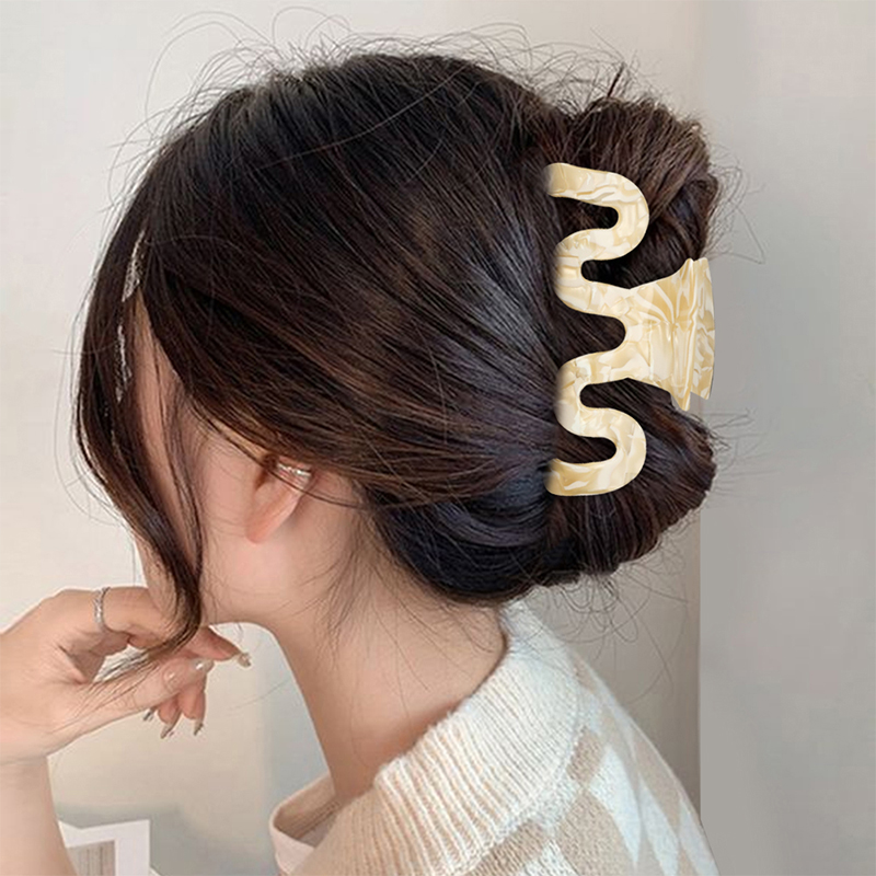 Curve Shape Acetate Hair Claw Clip