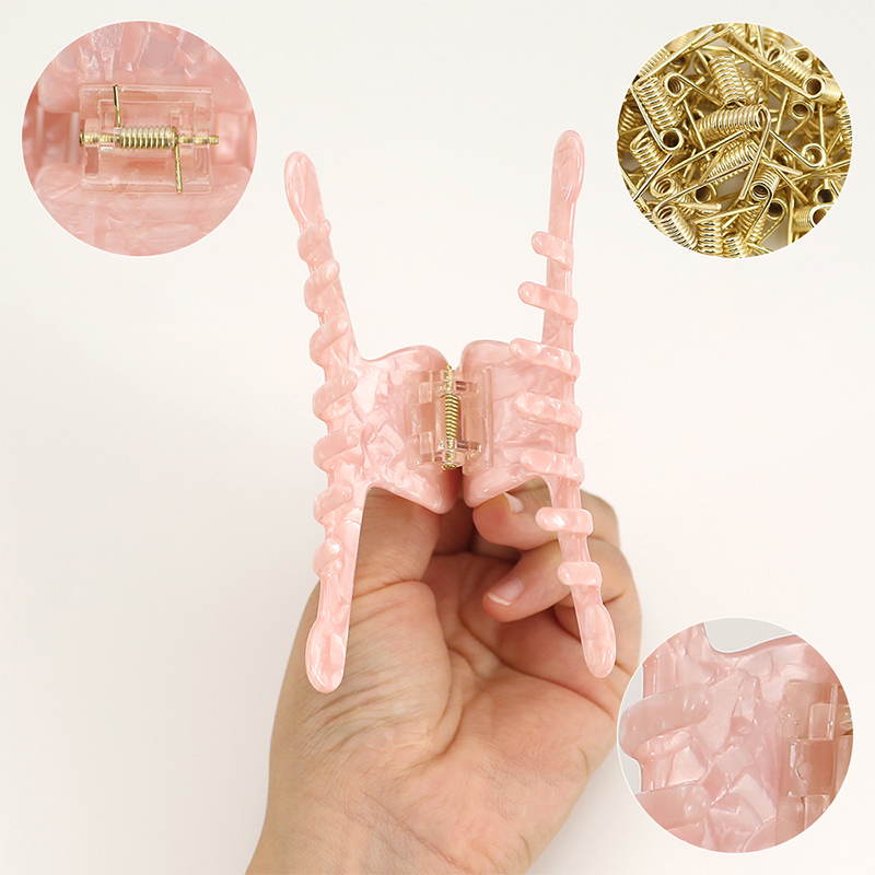 Large Straight Strip Acetate Hair Claw Clip