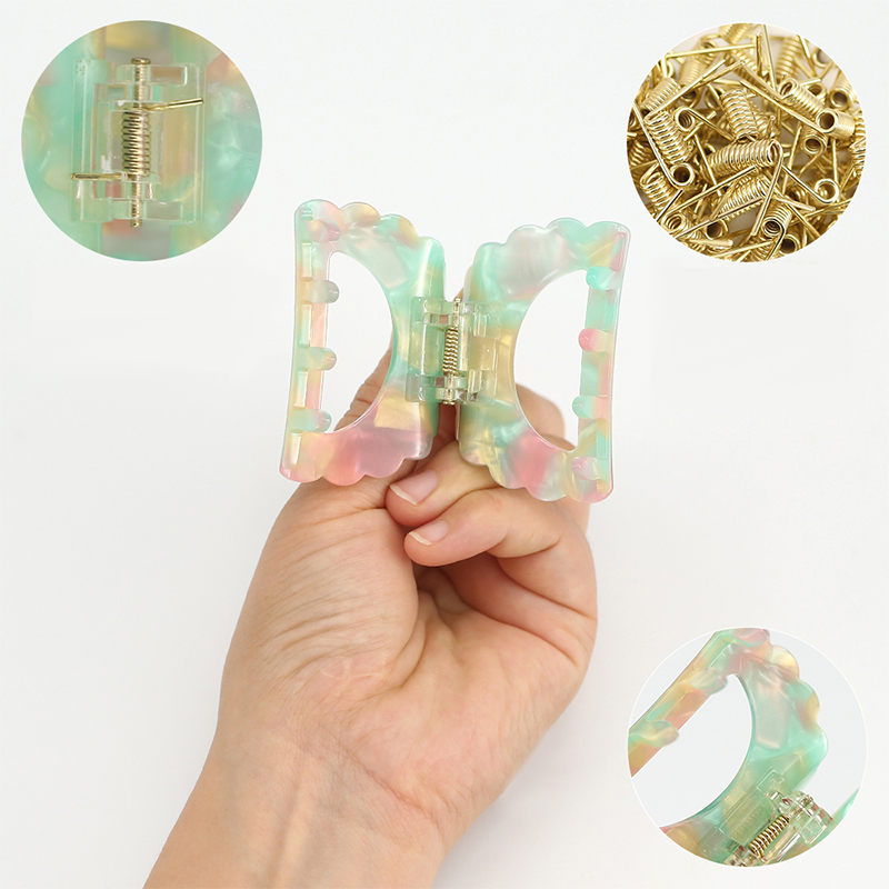 Semicircle Cloud Shape Acetate Hair Claw Clip