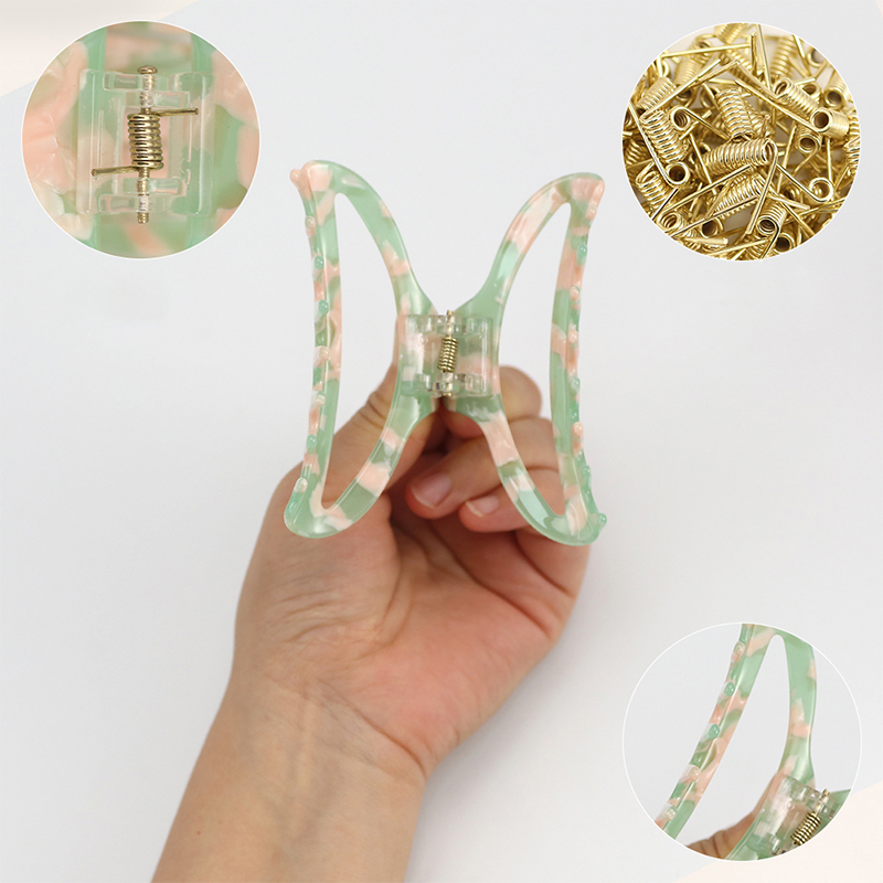 Hanger Shape Acetate Hair Claw Clip