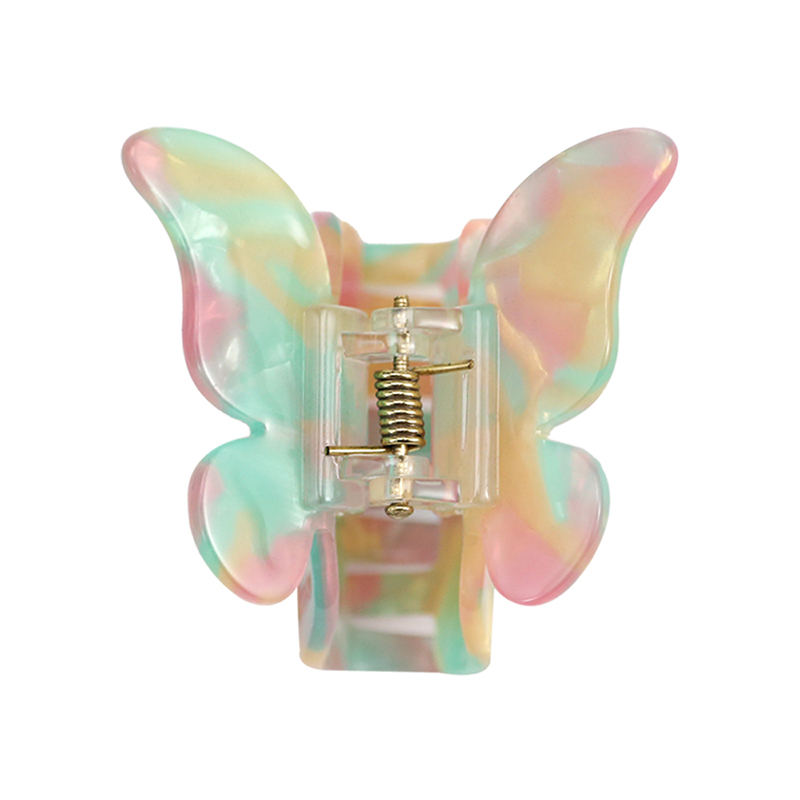 Colorful Butterfly Appearance Acetate Hair Claw Clip