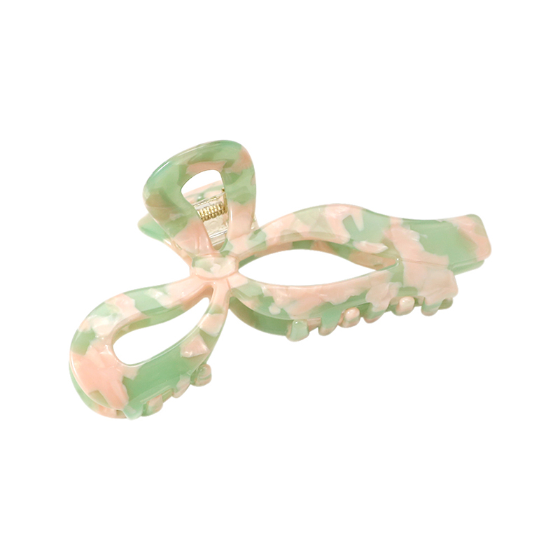 Vertical Decorative Bow Acetate Hair Claw Clip