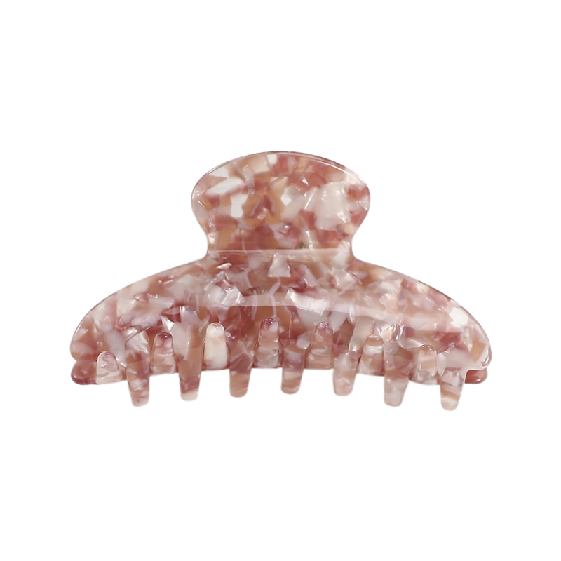 Arc Shape Electroplated Spring Acetate Hair Claw Clip