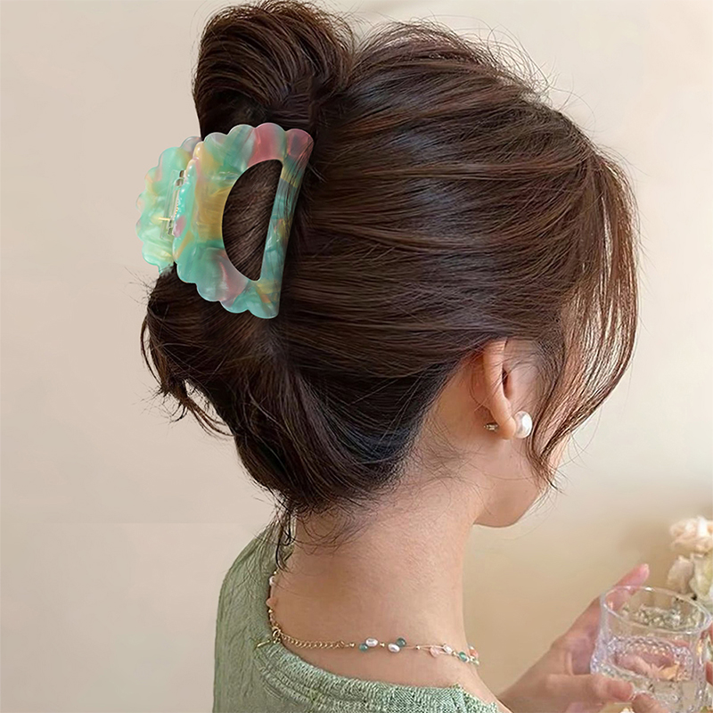 Semicircle Cloud Shape Acetate Hair Claw Clip