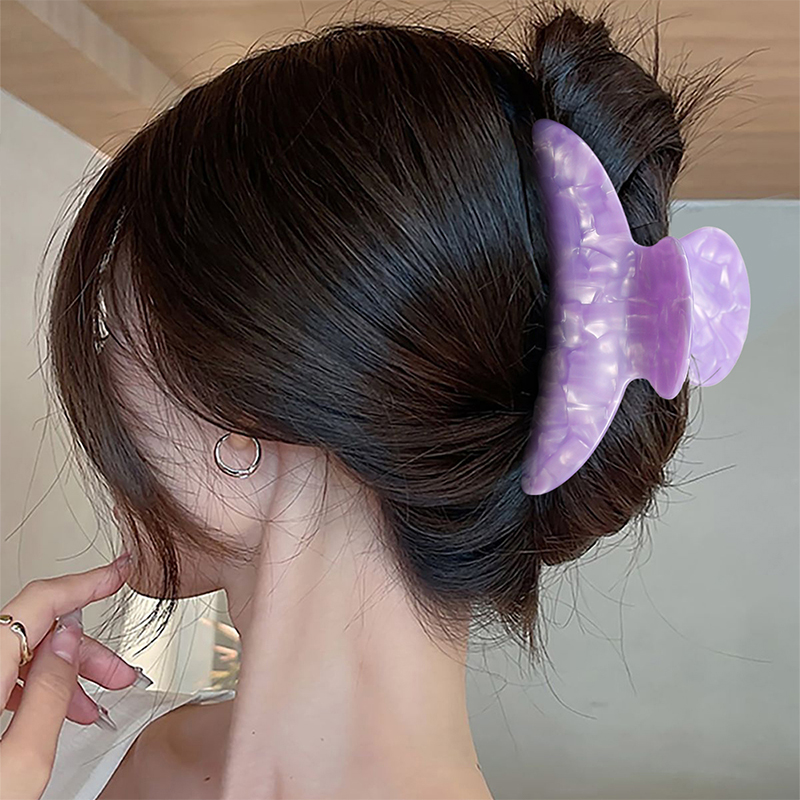 Multicolor Fan Acetate Hair Claw Clip