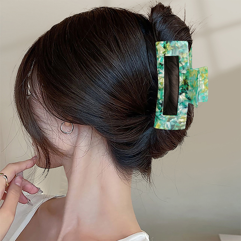 Long Thickness Rectangle Acetate Hair Claw Clip