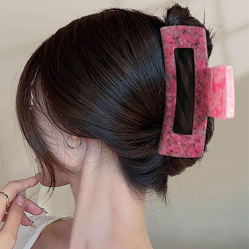 Arc Rectangle Acetate Hair Claw Clip