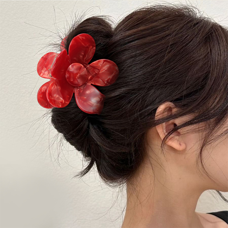 Flower Shape Acetate Hair Claw Clip